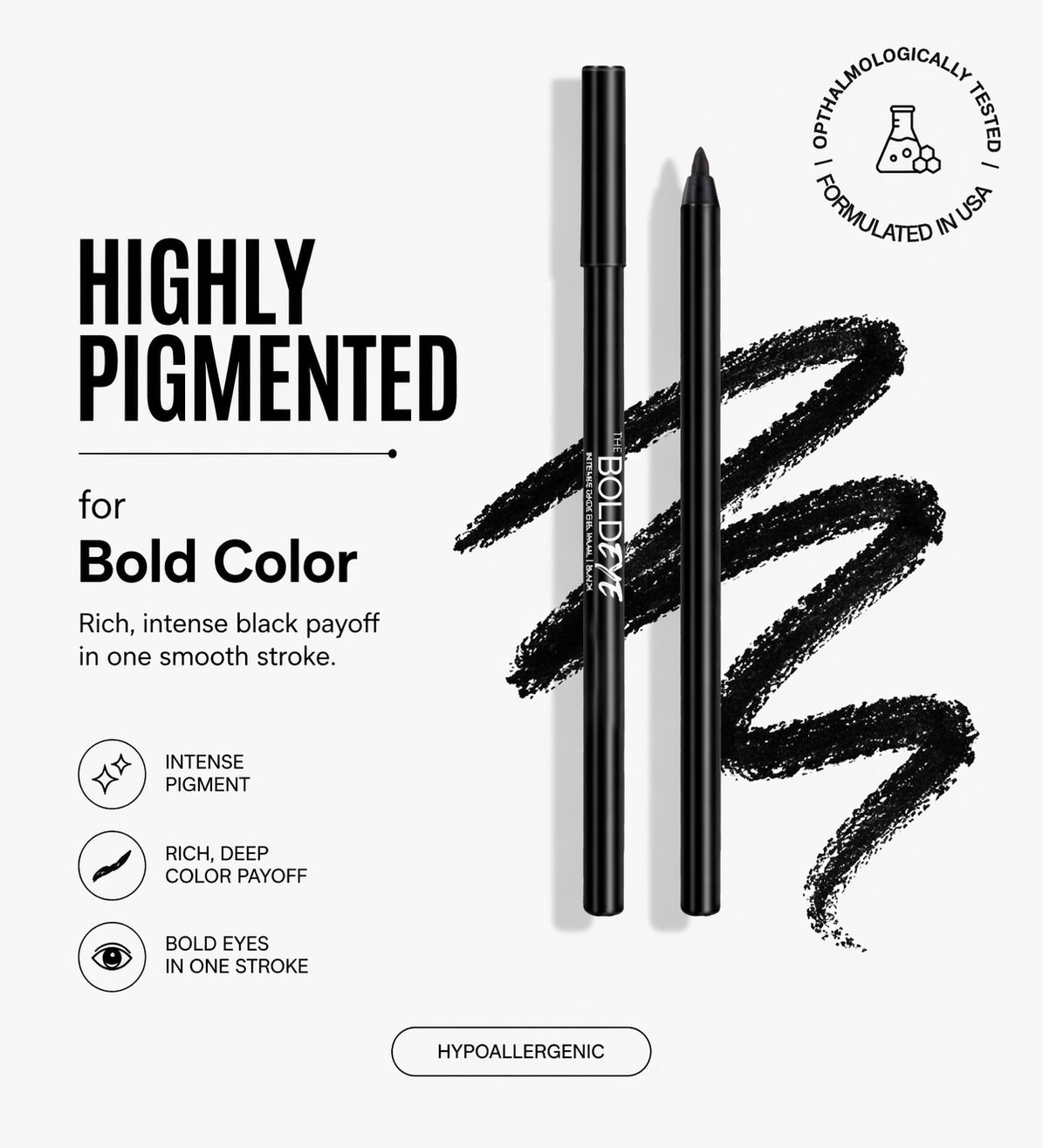 Intense Gaze Gel Kajal |Climate Based Formula| Carbon black Free | Jet Black |1g